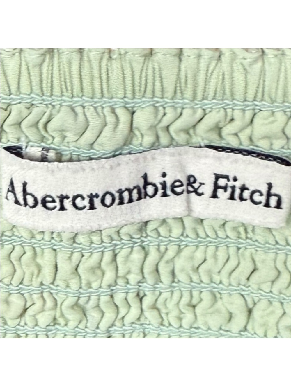Abercrombie & Fitch Green Floral Linen Crop Top Sz XL - Picture 4 of 6